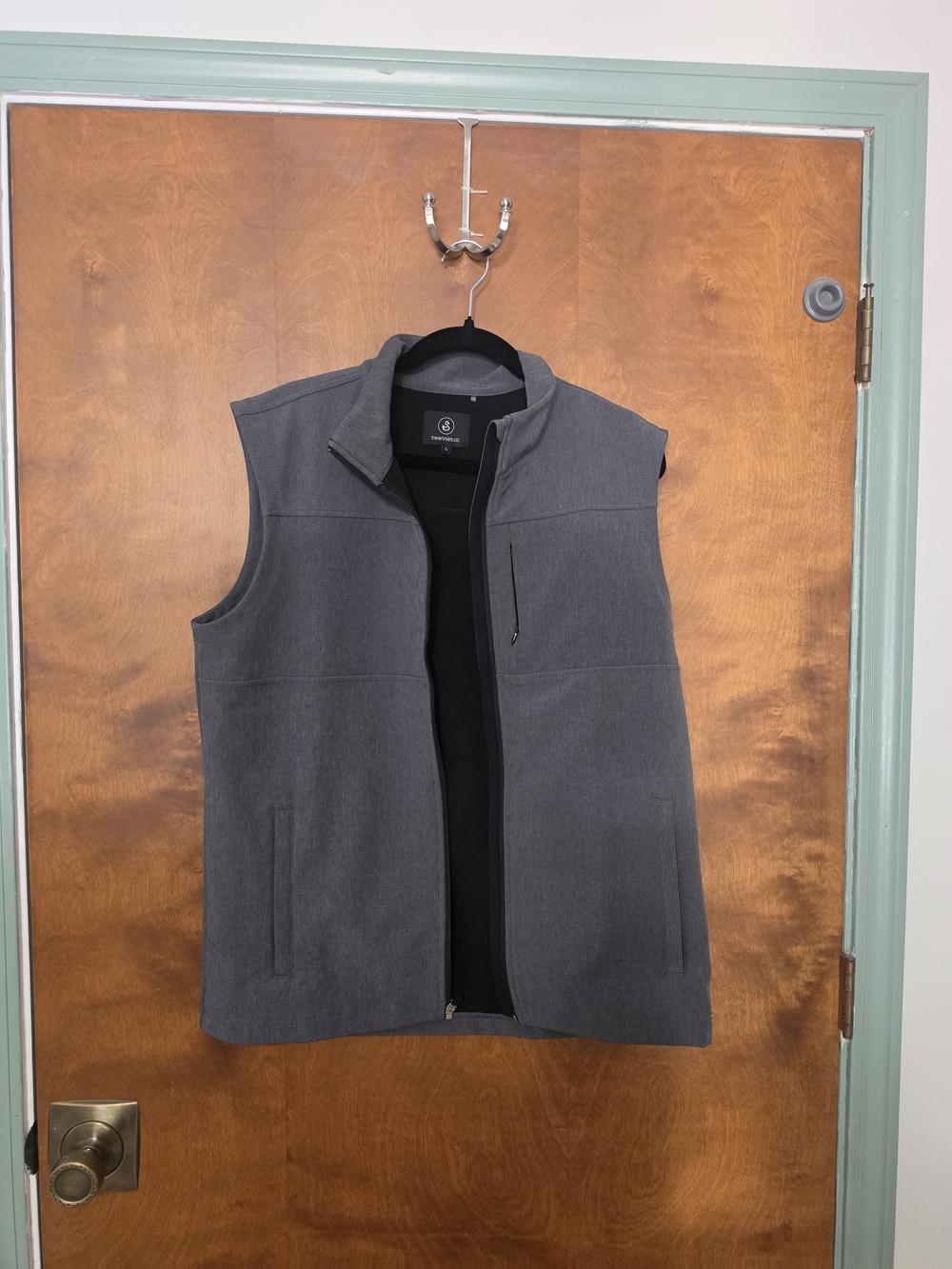 Men's Gray Softshell Golf Vest - Performance Layer